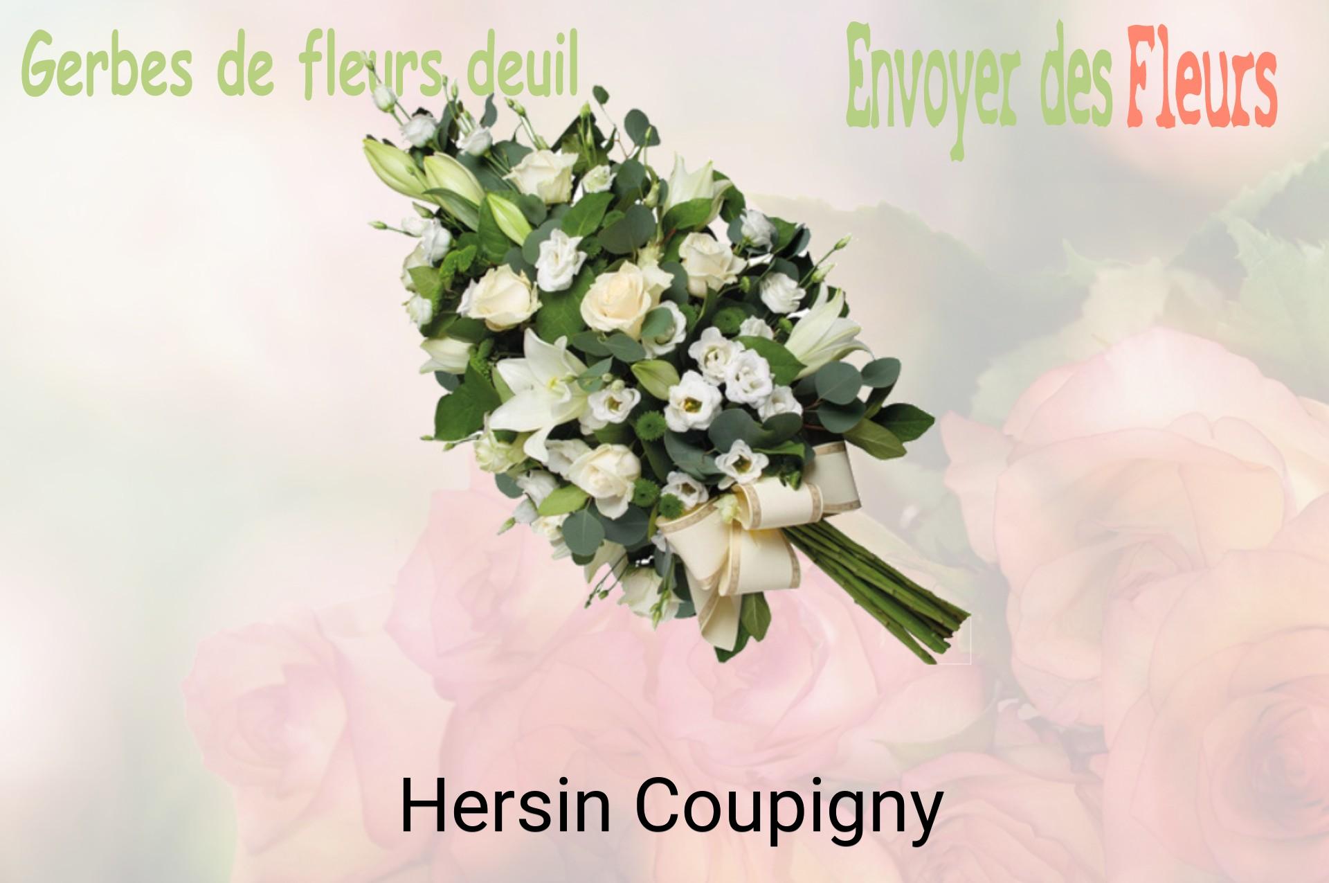 Gerbe de fleurs de deuil livrée à Hersin-Coupigny